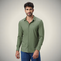 Army Green Small Checks Shirt